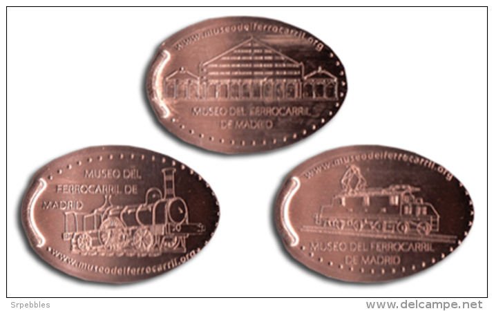 MUSEO DEL FERROCARRIL MADRID - MONEDA ELONGADA - ELONGATED COIN - PRESSED COIN - Monete Allungate (penny Souvenirs)