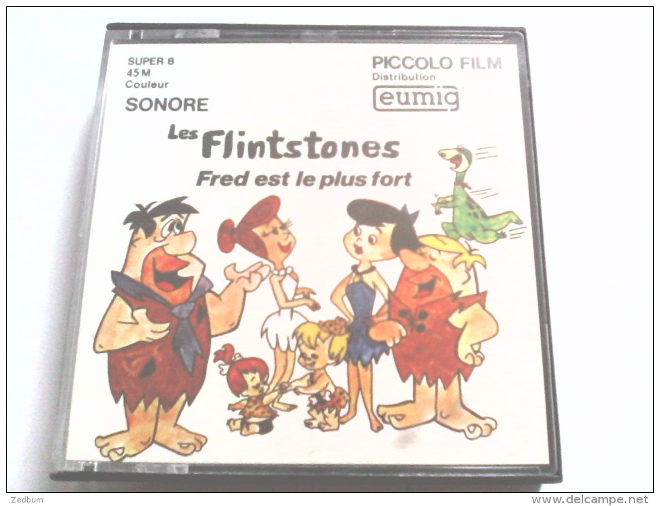SUPER 8 - LES FLINTSTONES - FRED EST LE PLUS FORT - PICCOLO FILM - Bobinas De Cine: 35mm - 16mm - 9,5+8+S8mm