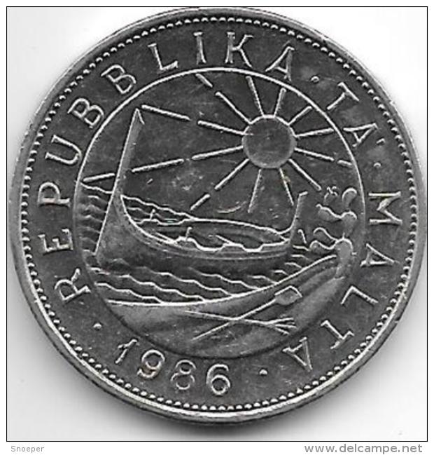 Malta 1 Pound  1986  Km 82  Vf+ - Malta