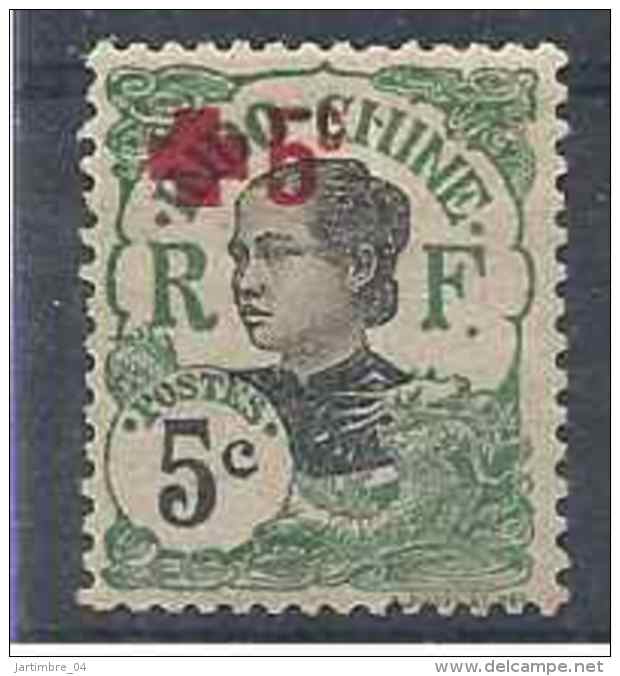 1914-15 INDOCHINE  66* Surcharge Au Profit Croix-rouge,  Charnière, Pli - Ongebruikt