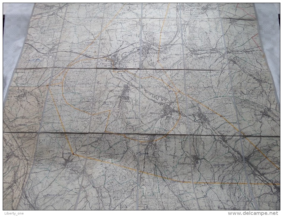 " ALTKIRCH " Kaart Op Katoen / Linnen / Cotton - Stamp PECHELBRONN S.a.  EM Service Géomètres ( Zie Foto´s ) ! - Geographical Maps