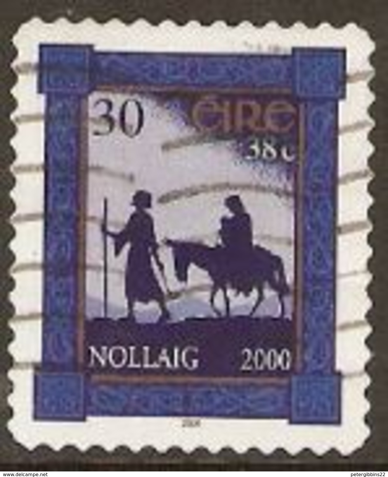 Ireland 2000 SG 1376 Christmas Self Adhesive Fine Used - Usati