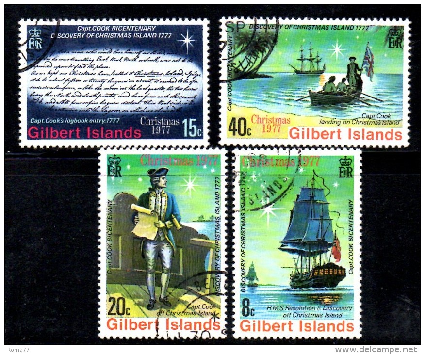 CI718 - GILBERT & ELLICE , Serie Completa Usata N. 48/51 - Gilbert & Ellice Islands (...-1979)