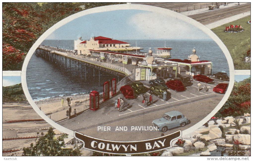 Colwyn Bay: HILLMAM MINX PHASE 8, OLDTIMER CARS, PHONE-BOOTH - Pier And Pavilion - (Wales) - Andere & Zonder Classificatie