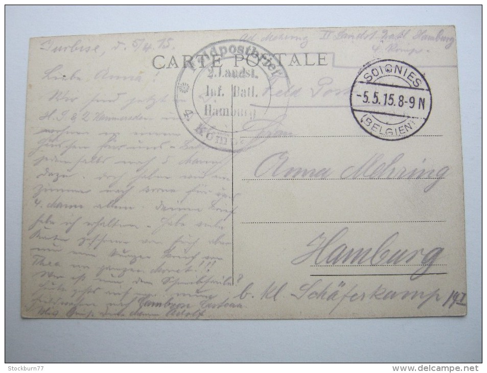 JURBISE  ,Carte  Postale, 1914/18  , 2 Scans - Jurbise