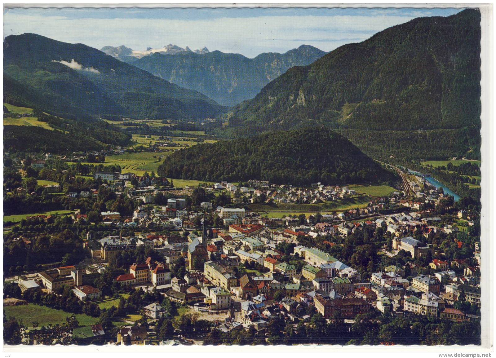 BAD ISCHL - Flugaufnahme, Luftbild Vom Zentrum Mit Dachstein - Bad Ischl