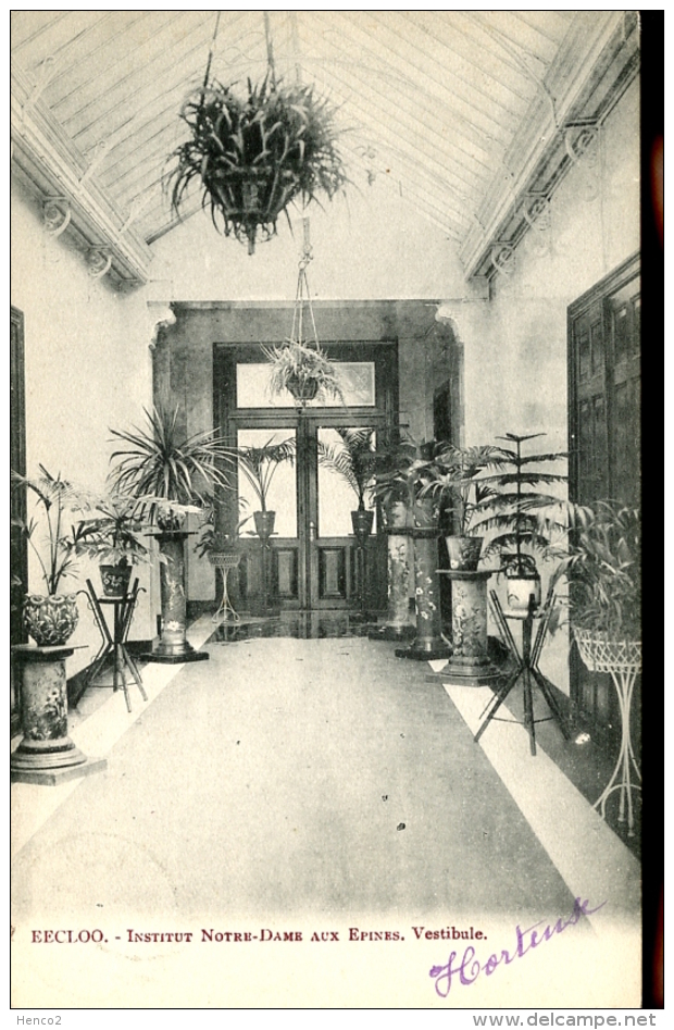 Eecloo - Institut Notre-Dame Aux Epines. Vestibule (1904) - Eeklo