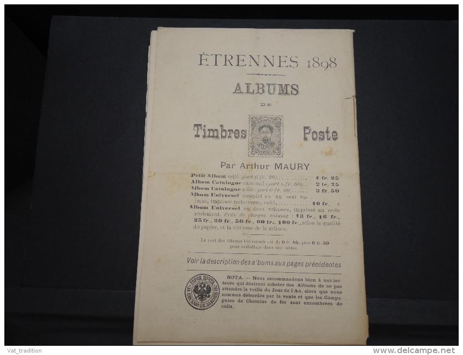 FRANCE - Journal Mensuel "Le Collectionneur" D'Arthur Maury - Dec 1897 - A Voir - P20687 - Cataloghi Di Case D'aste
