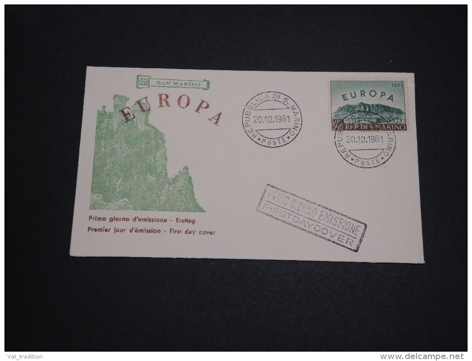 SAINT MARIN - FDC Europa 1961- A Voir - L 2711 - FDC