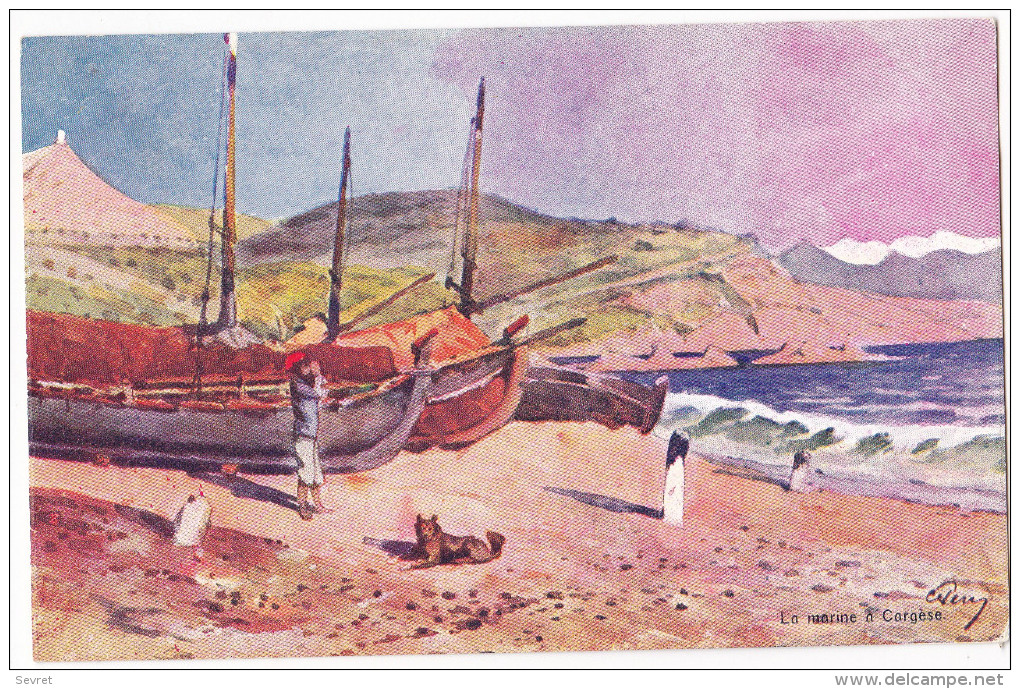 CARGESE. - La Marine. -  Superbe Carte Illustrée Par EVEN En 1906.  Editions JDC - Autres & Non Classés