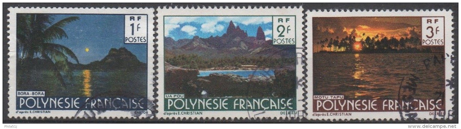 POLYNESIE  FRANCAISE  N°132/133/321__OBL VOIR SCAN - Gebruikt