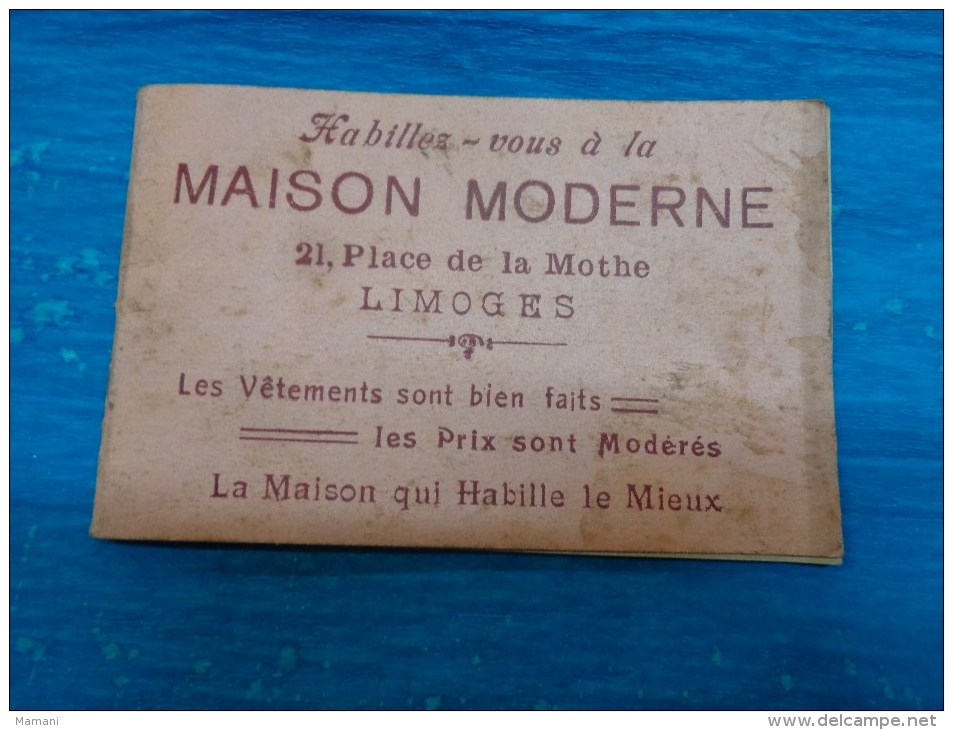 Carnet Bloc  'petit) Pub Maison Moderne A Limoges - Advertising