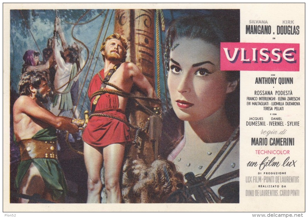 10641-PUBBLICITA' DEL FILM "ULISSE" CON SILVANA MANGANO E KIRK DOUGLAS-1954-FG - Attori