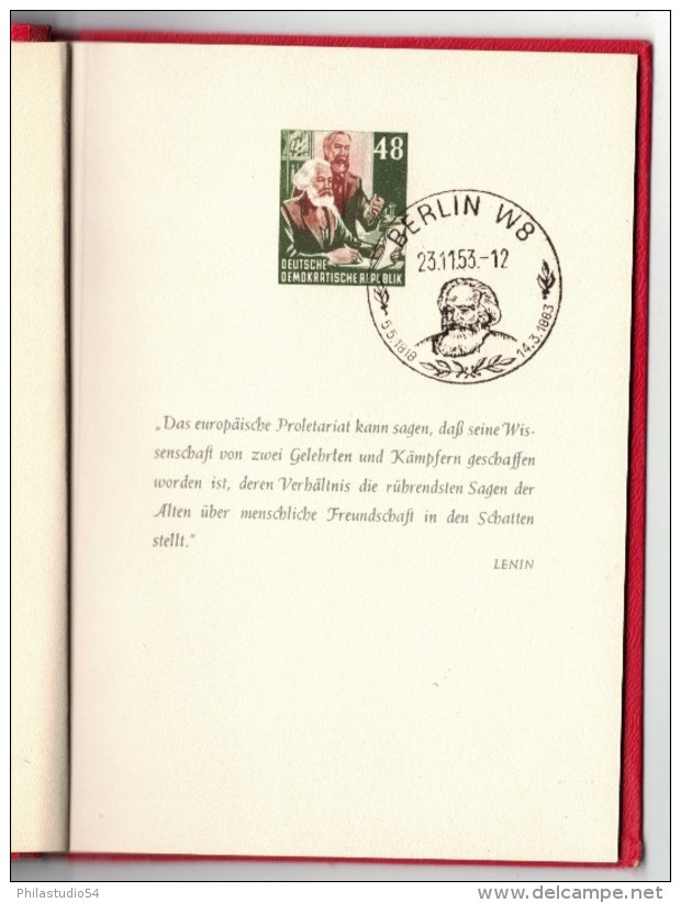 1953, Karl Marx Büchlein Mit Sonderstempel - Sonstige & Ohne Zuordnung