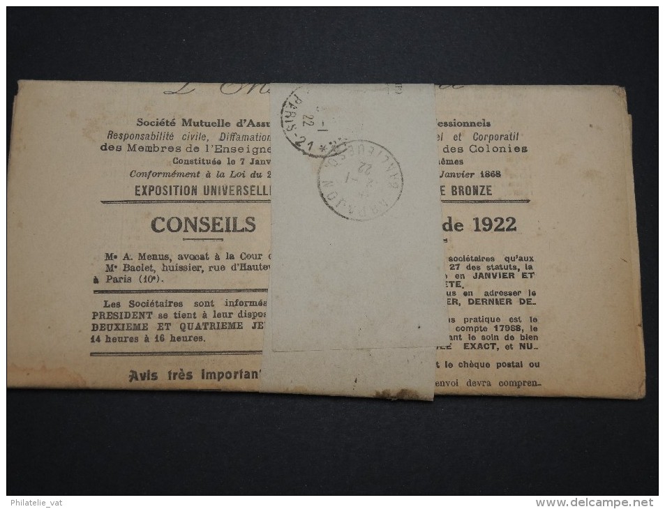 FRANCE - Exemplaire N° 136 De L´Enseignement Reçu Mais Non Ouvert - 1917 - A Voir -  P20703 - Zeitungsmarken (Streifbänder)