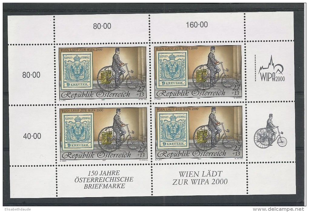 AUTRICHE - 1997 - MINI FEUILLE YVERT N°2051 **  - COTE YVERT = 36 EURO - Blocs & Hojas