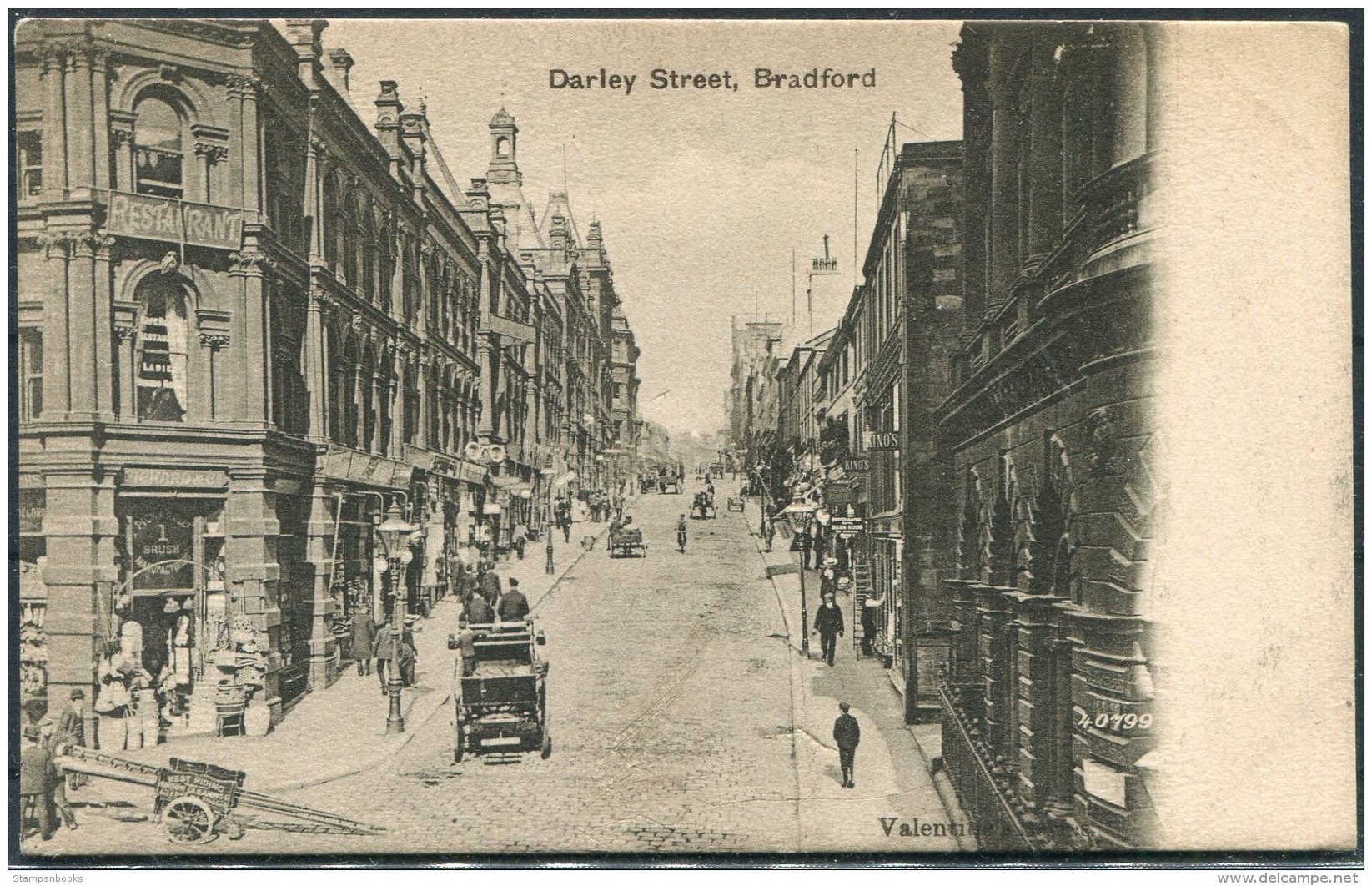 Yorkshire, Bradford Darley Street Valentine's Postcard - Bradford