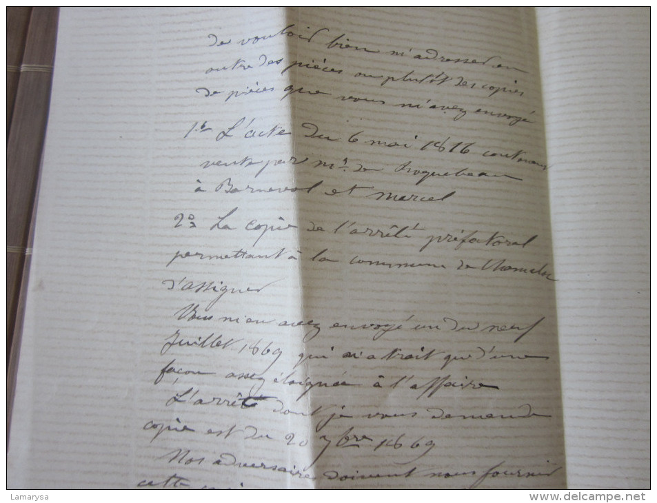 VALENCE 30 AVR 1870 LETTRE MANUSCRIT--GRAND VICAIRE DOREL Curé EGLISE CHAMALOC-PROCÈS DOSSIER SUITE LIRE CHER CONFRÈRE - Manuscrits