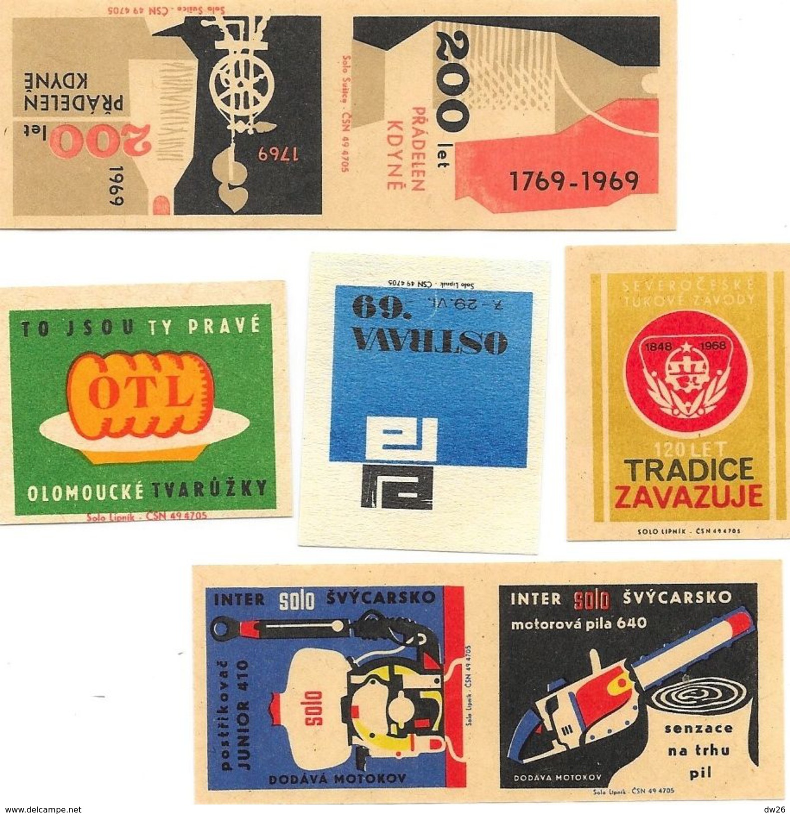 Tchécoslovaquie - Lot De 30 Etiquettes De Boites D'Allumettes (Štítky Matchbox) - Vrac - Solo Lipnik - Zündholzschachteletiketten