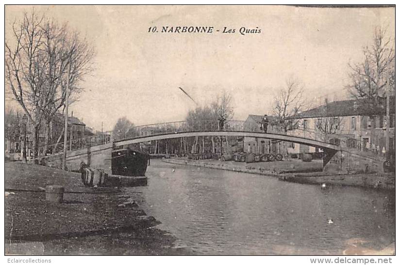 Narbonne     11        Les Quais Et La Passerelle - Narbonne