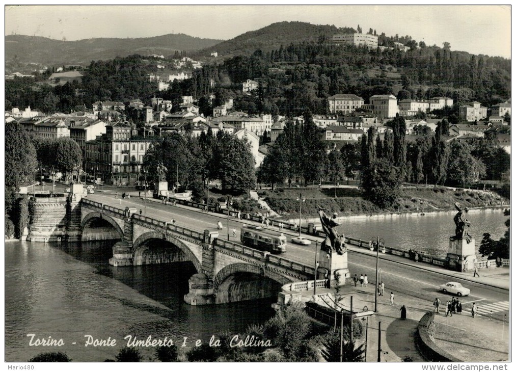 TORINO  PONTE  UMBERTO I°  E LA COLLINA         (VIAGGIATA) - Ponts