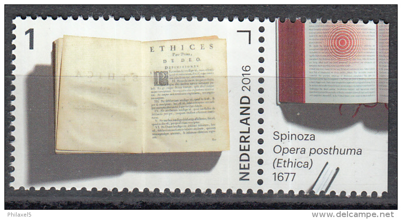 Nederland - Jaar Van Het Boek - Spinoza - Opera Posthuma (Ethica) - MNH - NVPH 3459 - Schrijvers