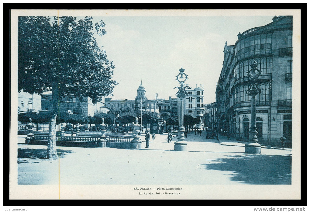 ORENSE - Plaza Concepcion ( Ed. L. Roisin Nº 14)carte Postale - Orense