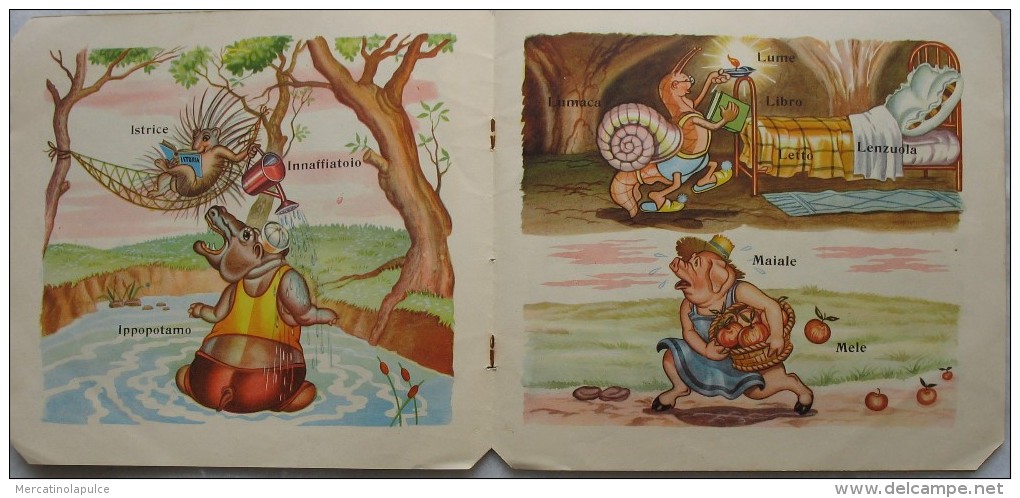 319/169  LIBRETTI PER BAMBINI L´ALFABETO FIGURATO A B C SARA VALDI EDITRICE BOSCHI ANNI 70 - Sagen En Korte Verhalen