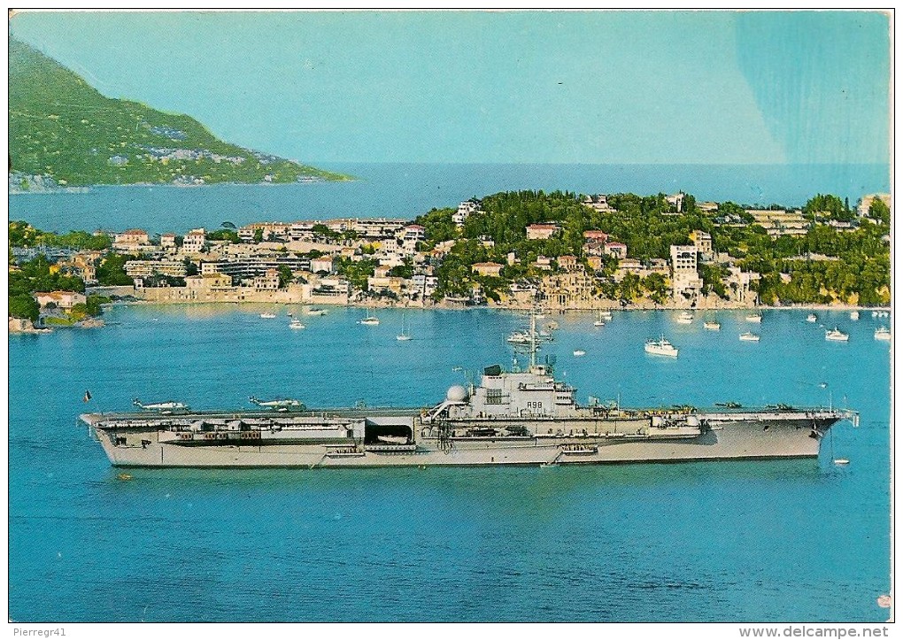 CPA-1987-NAVIRE GUERRE-PORTES-AVIONS-CLEMENCEAU-en Rade De VILLEFRANCHE 06-Lors Revue Navale Flotte MEDITERRANEE-TBE - Guerre