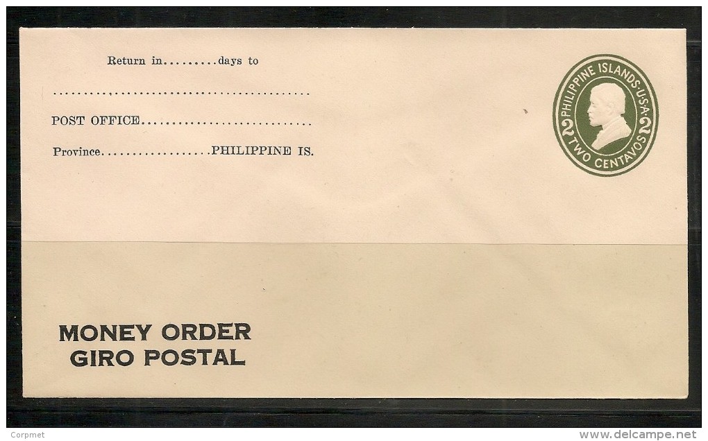 US - PHILIPPINES - 1908 El Rizal - COVER ENTIRE - UNUSED - MONEY ORDER - Philippinen