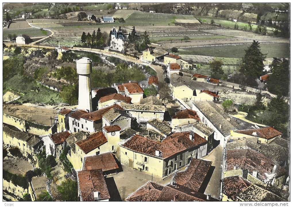 CPSM Laroque-Timbaut Place De L'Horloge Et Le Château - Laroque Timbault