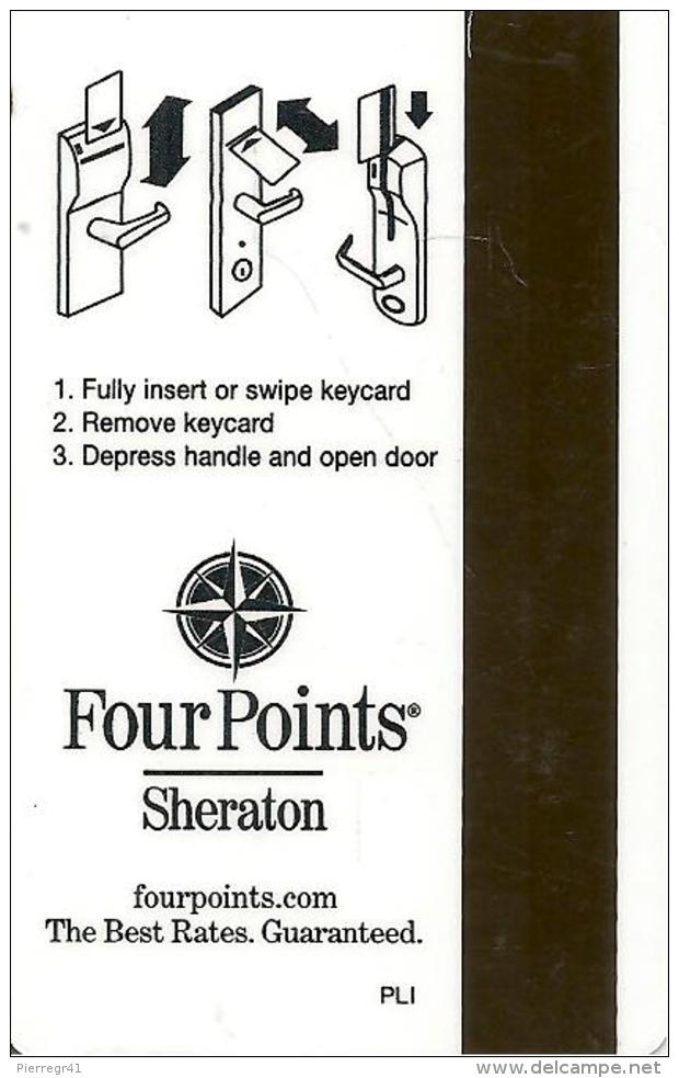 CLE-HOTEL-MAGNETIQUE-SHERATON.FOUR POINTS-FOUR CONFORT BED-TBE-TRES RARE- - Hotelsleutels