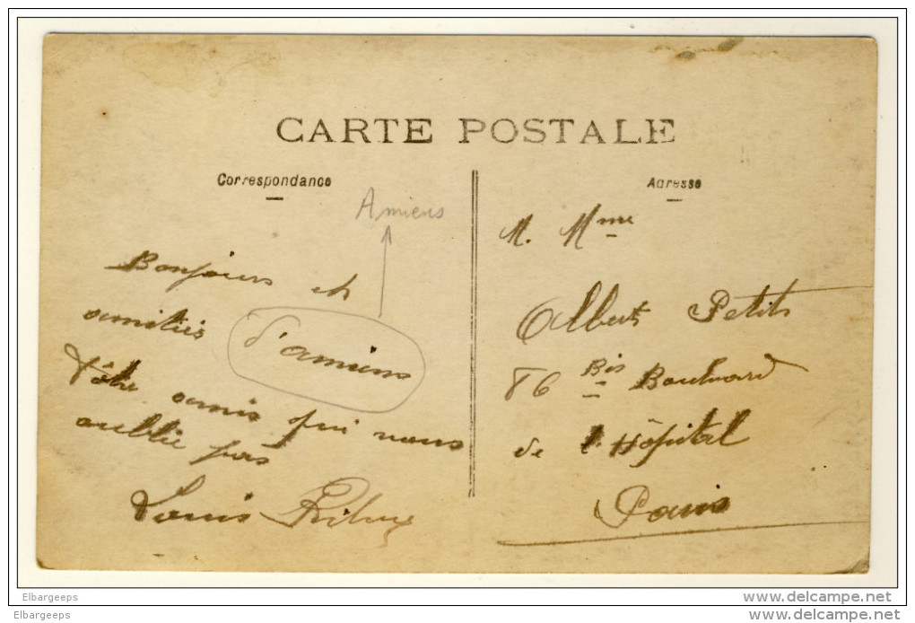 Carte Photo Militaires ....... Amiens - Voir Scan Verso - Personnages