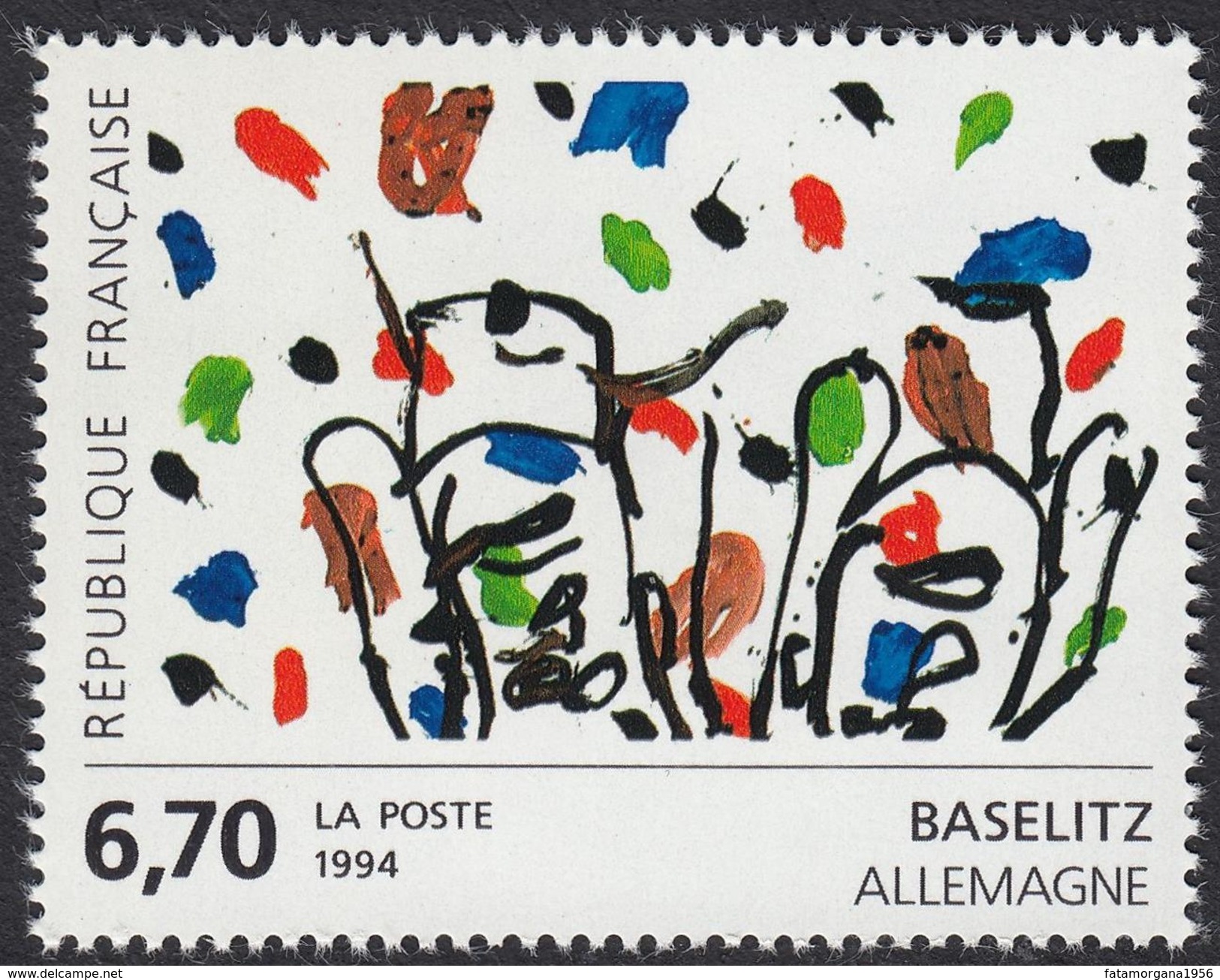 FRANCE Francia Frankreich - 1994 - Yvert 2914, Œuvre De Georg Baselitz, Neuf, Parfait - Nuevos
