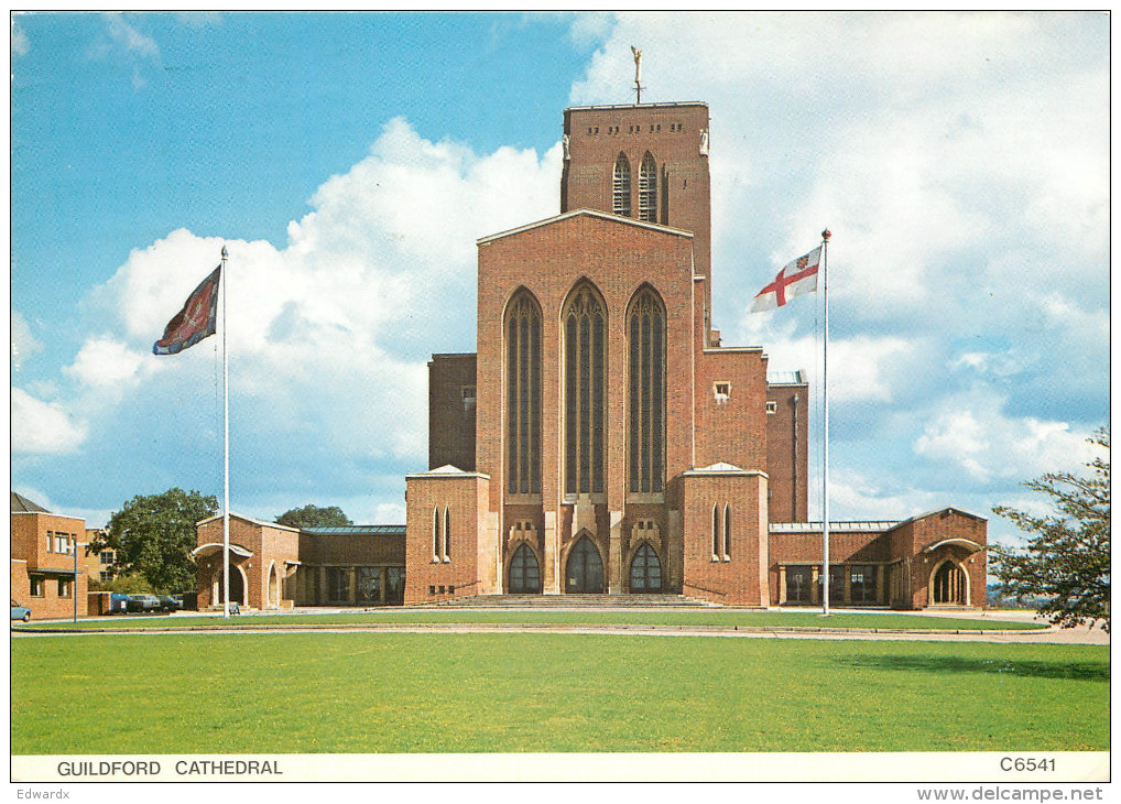 Cathedral, Guildford, Surrey, England Postcard Posted 1986 Stamp - Surrey