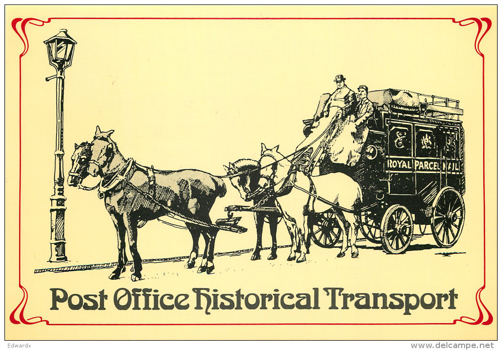 1887, Royal Parcel Mail Coach, Transport Postcard Posted 1982 Stamp - Altri & Non Classificati