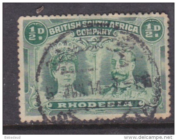 Southern Rhodesia: B.S.A.C, 1910, Double Head, 1/2d Blue-green, Perf 14, Used C.d.s. - Southern Rhodesia (...-1964)