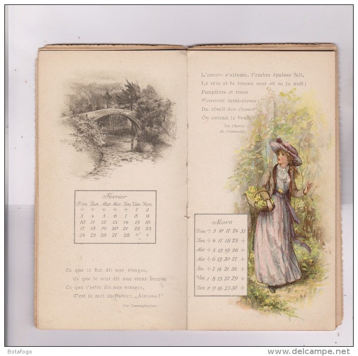 CALENDRIER VICTOR HUGO 1895!! - Klein Formaat: ...-1900