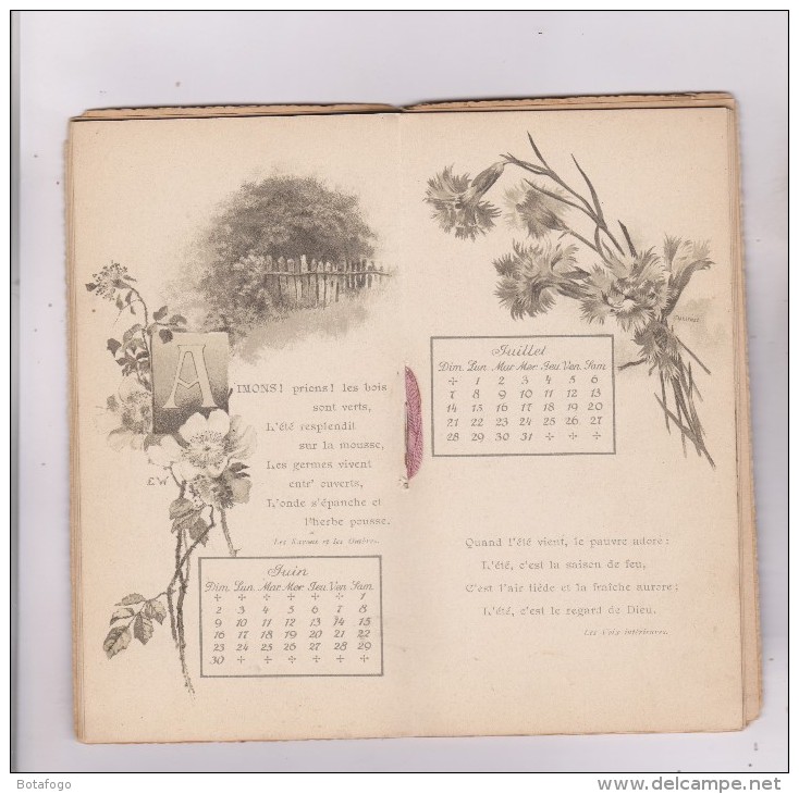 CALENDRIER VICTOR HUGO 1895!! - Klein Formaat: ...-1900