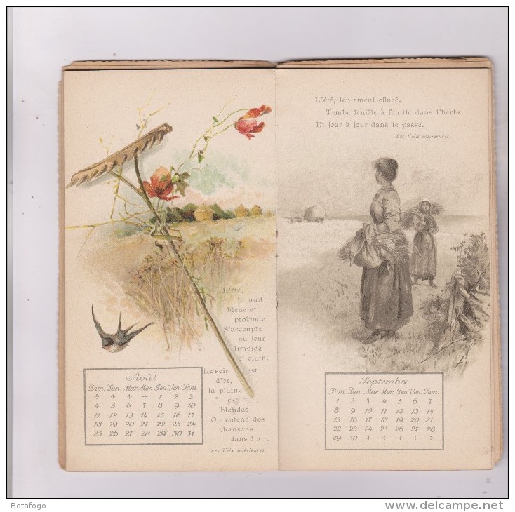 CALENDRIER VICTOR HUGO 1895!! - Klein Formaat: ...-1900