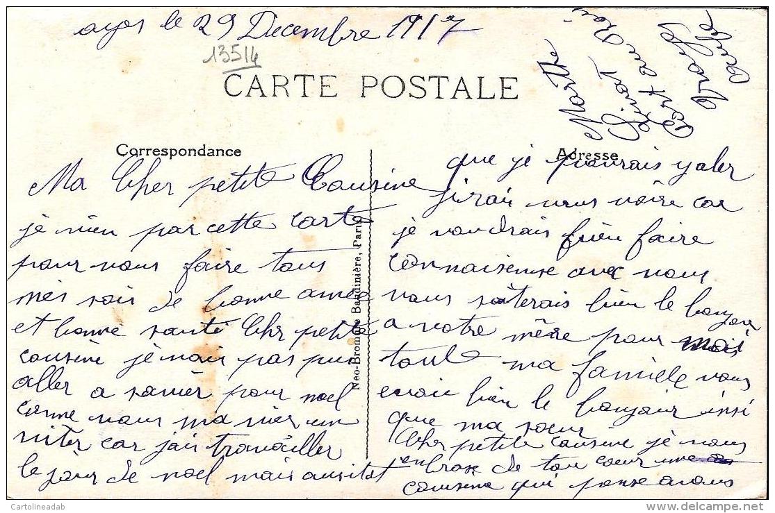 [DC3296] CPA - DONNA CON PIANTA DI AGRIFOGLIO - Non VIaggiata 1917 - Old Postcard - Donne
