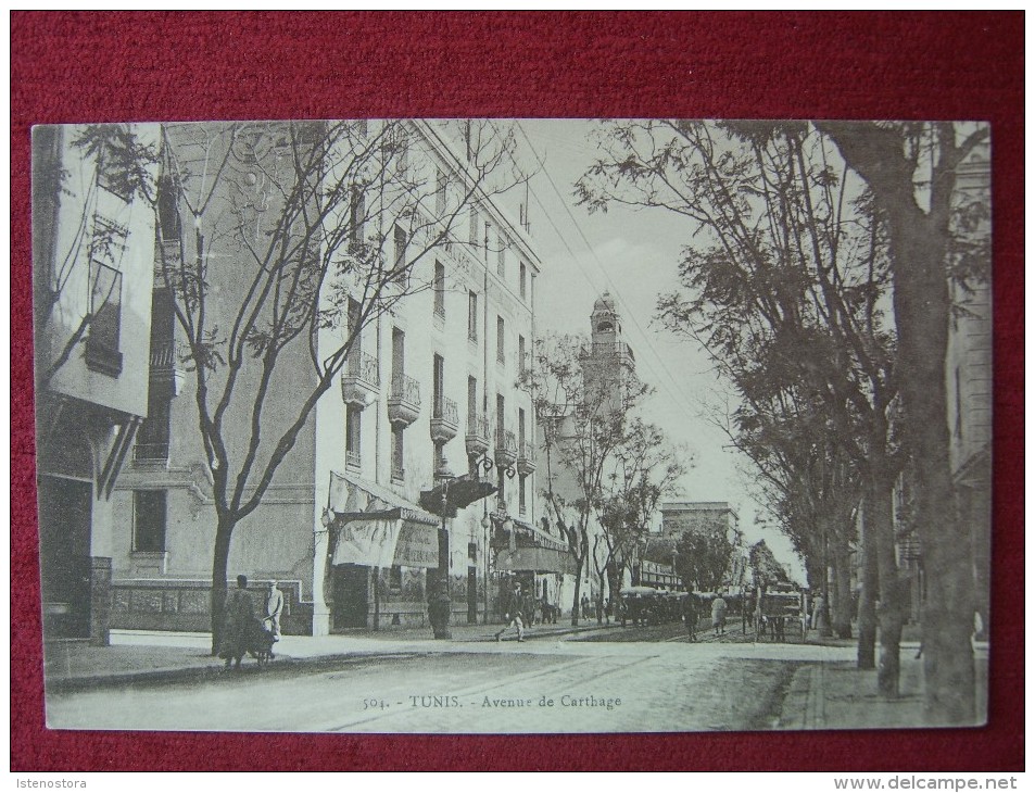 TUNISIA / TUNIS - AVENUE DE CARTHAGE / 1920-30 - Tunesien