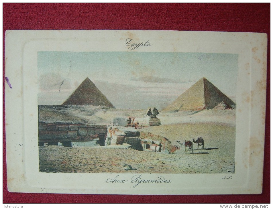 EGYPT / CAIRO - PYRAMIDS TO HUNGARY / 1910 - Pyramides