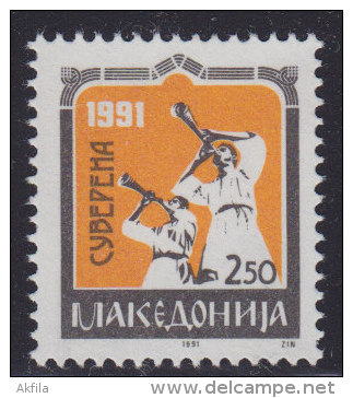 2822. Macedonia, 1991, Independence Surcharge, MNH (**) - Macédoine Du Nord