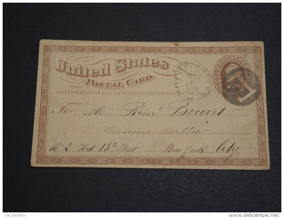 ETATS UNIS - Entier Postal Pour New York - A Voir - L 2837 - ...-1900