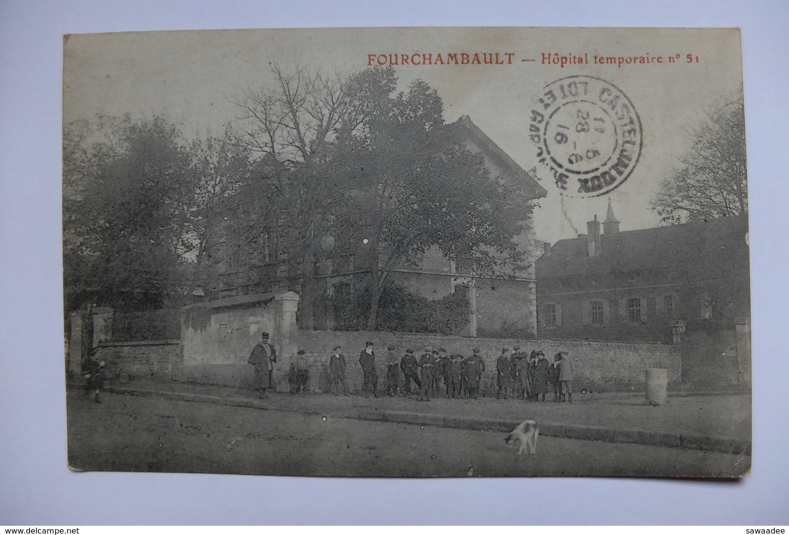 CARTE POSTALE - FRANCE - FOURCHAMBAULT - HÔPITAL TEMPORAIRE N°51 - GROUPE D'ENFANTS - 1916 - Sonstige & Ohne Zuordnung