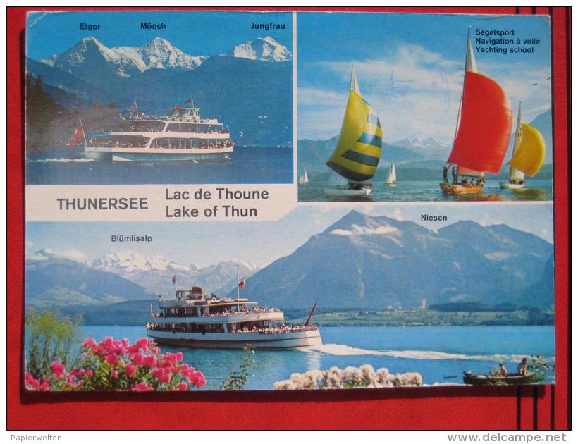 (Thun (BE)) - Mehrbildkarte Thunersee - Lac De Thoune - Lake Of Thun - Thoune / Thun