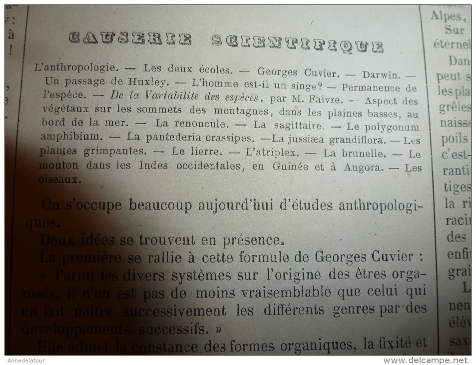 1867 UNIL:Baudelaire;London;Leipzig;Gorilles;Ch d Fer du Brenner;CHASSES (Buffle-Léopard-Serpent) ;Cannibales; Bègues