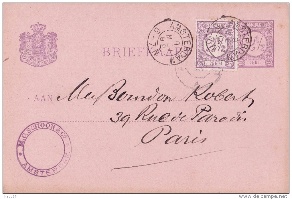 Pays Bas - Entiers Postaux - Entiers Postaux