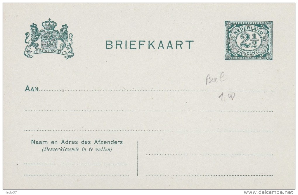 Pays Bas - Entiers Postaux - Postal Stationery